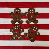 Juego de 4 Servilletas de Coctel en Forma de Ginger Cookie en Lino Café