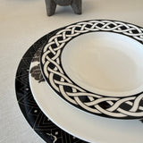 Platos Sopero Identidad Negro. Set de 4