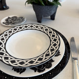 Platos Sopero Identidad Negro. Set de 4
