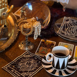 Tazas Espresso con Plato Identidad Negro. Set de 4
