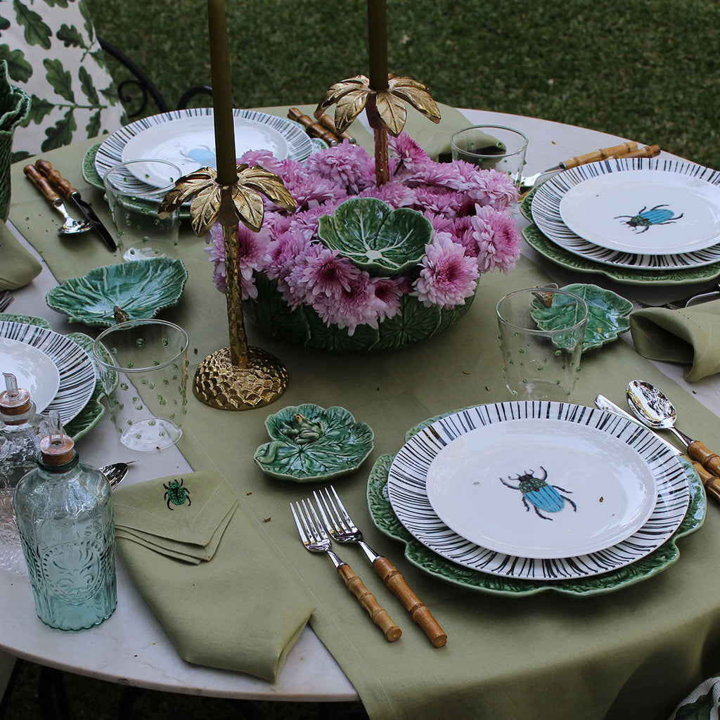 Bajo Plato Repollo Verde. Set de 4.
