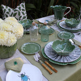 Bowl Mediano Hoja Repollo Verde 18 cm. Set de 4.
