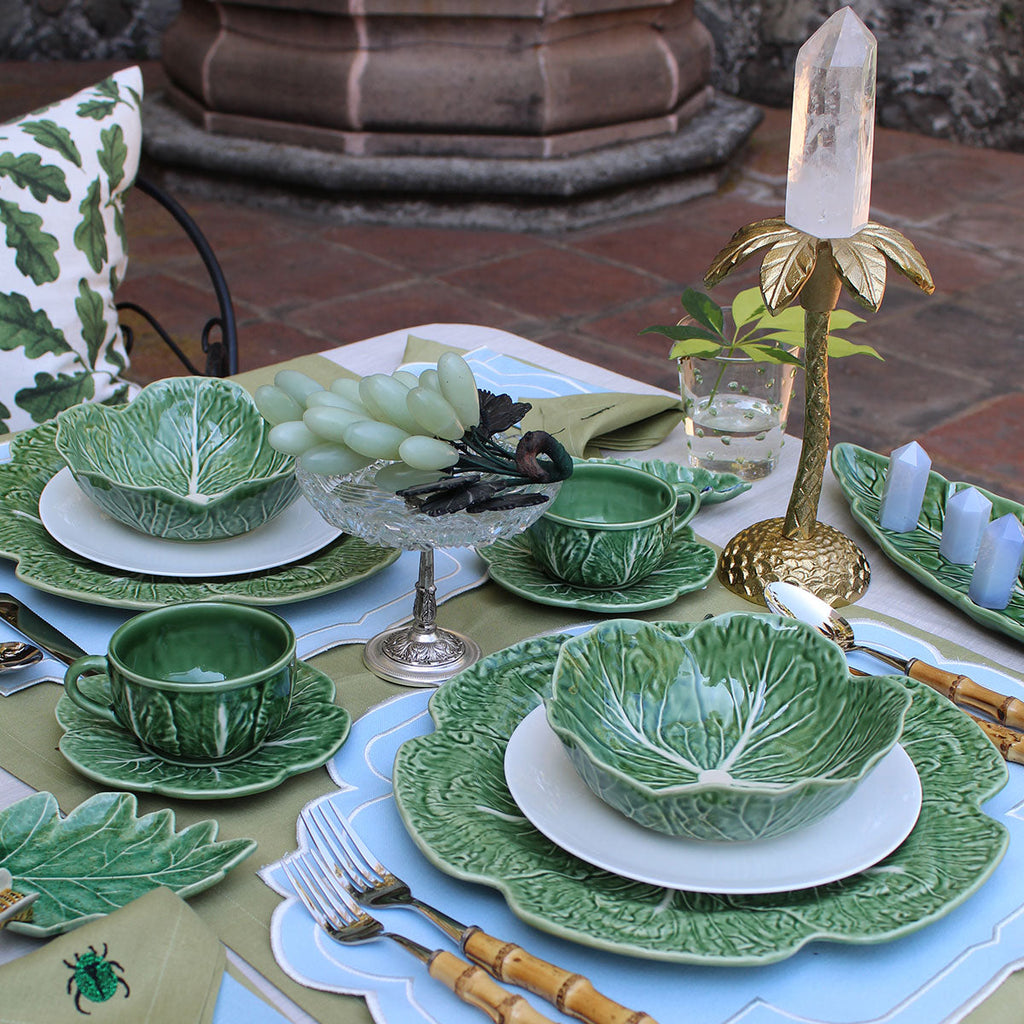 Bajo Plato Repollo Verde. Set de 4.