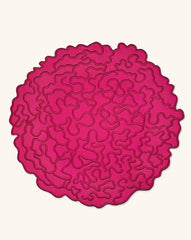 Individuales Flora en Algodón Fucsia Bordado de Celosía. Set de 4