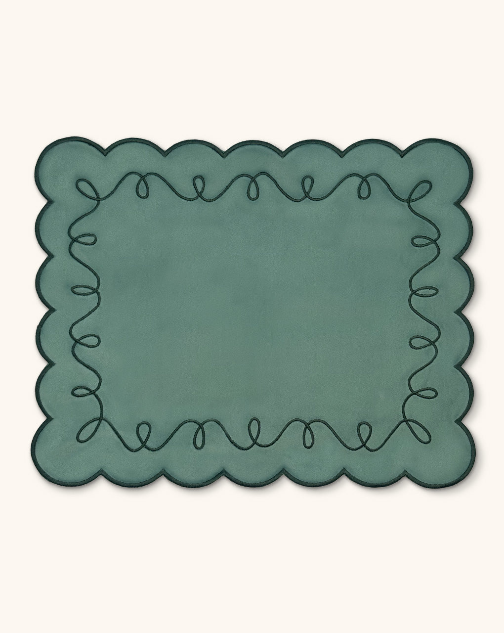 INDIVIDUALES MARIA RECTANGULAR EN TERCIOPELO MINT