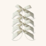 Servilleteros Moño de Terciopelo Ivory 22mm. Set de 4