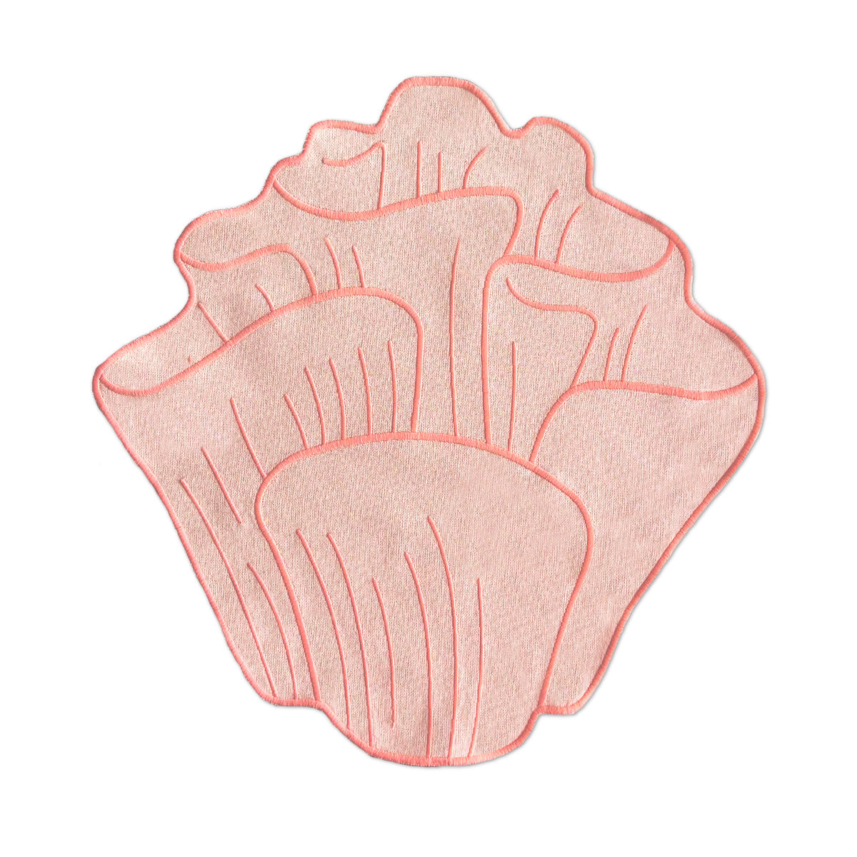 Mantel individual en forma de coral de mar color rosa, marca Zash