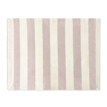 Mantel Individual rectangular de loneta con Rayas blancas y Rojas, La Mar marca Zash