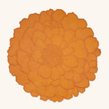 Individuales Flora en Algodón Naranja Bordado de Cempasúchil. Set de 4