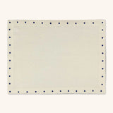 Individuales Silvia en Lino Arena Bordado con Puntitos Azules . Set de 4