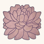 Individuales Blossom Bordado en Terciopelo Malva