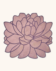 Individuales Blossom Bordado en Terciopelo Malva. Set de 4