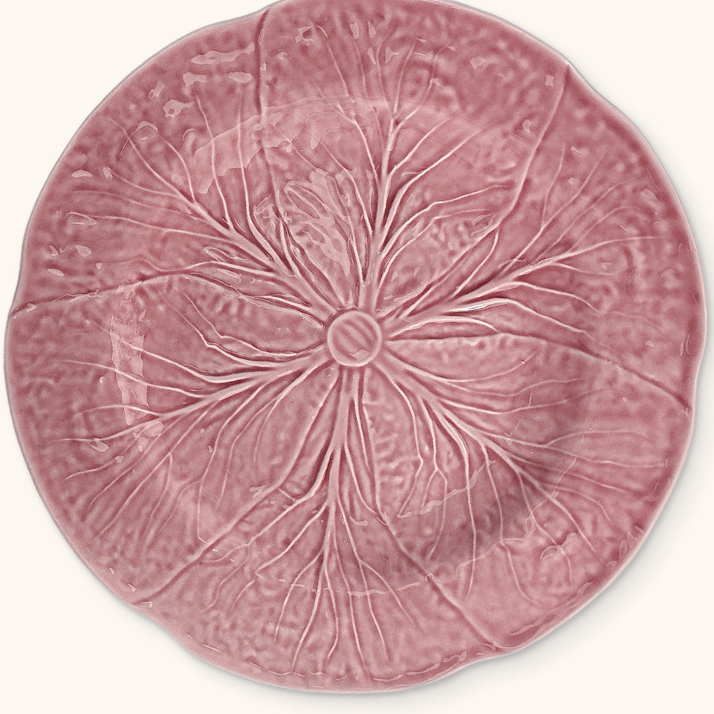 Juego de 4 bajo platos de  repollo flamingo 