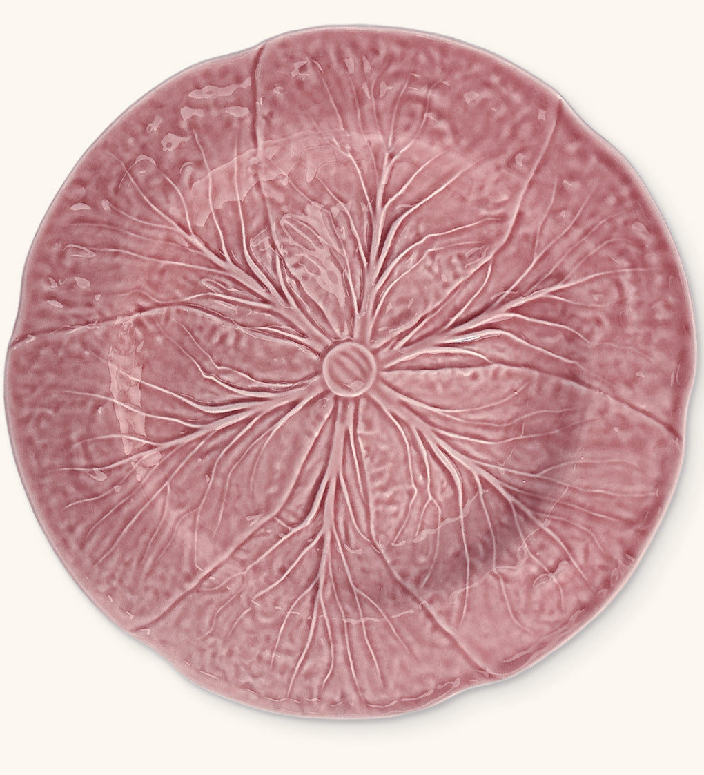 Juego de 4 bajo platos de  repollo flamingo 