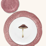 JUEGO DE 4 PALTOS TRINCHE REPOLLO ROSA 4 PLATOS DE ENSALADA DE HONGO Y 4 PLATOS DE PAN DE REPOLLO ROSA