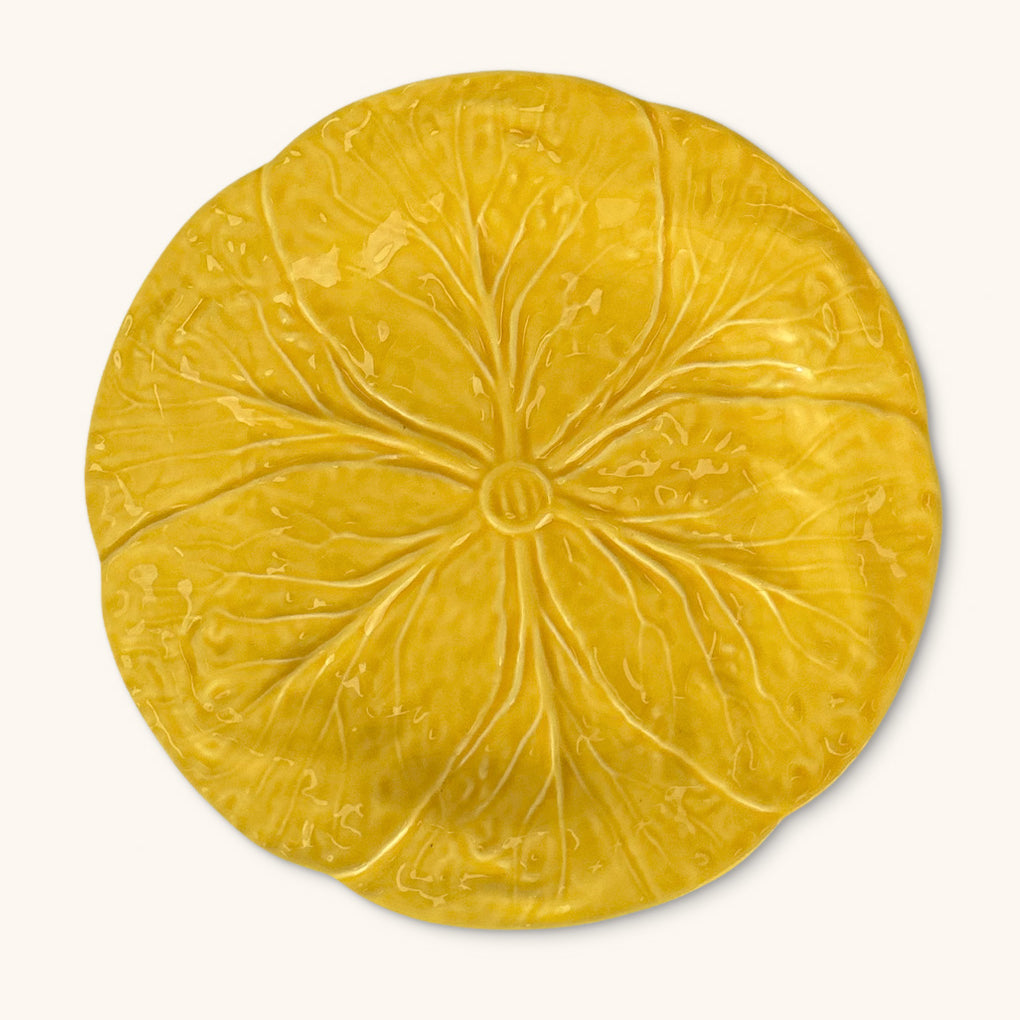 JUEGO DE 4 PLATOS TRINCHE DE REPOLLO AMARILLO