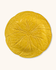 Plato Trinche de Repollo Amarillo Canario. Set de 4