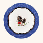 JUEGO DE 4 PLATOS TRINCHE REPOLLO AZUL Y 4 PLATOS DE ENSALADA DE MORILLAS