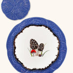 JUEGO DE 4 PLATOS TRINCHE REPOLLO AZUL Y  4 PLATOS DE ENSALADA DE MORILLAS Y 4 PLATOS DE PAN REPOLLO AZUL