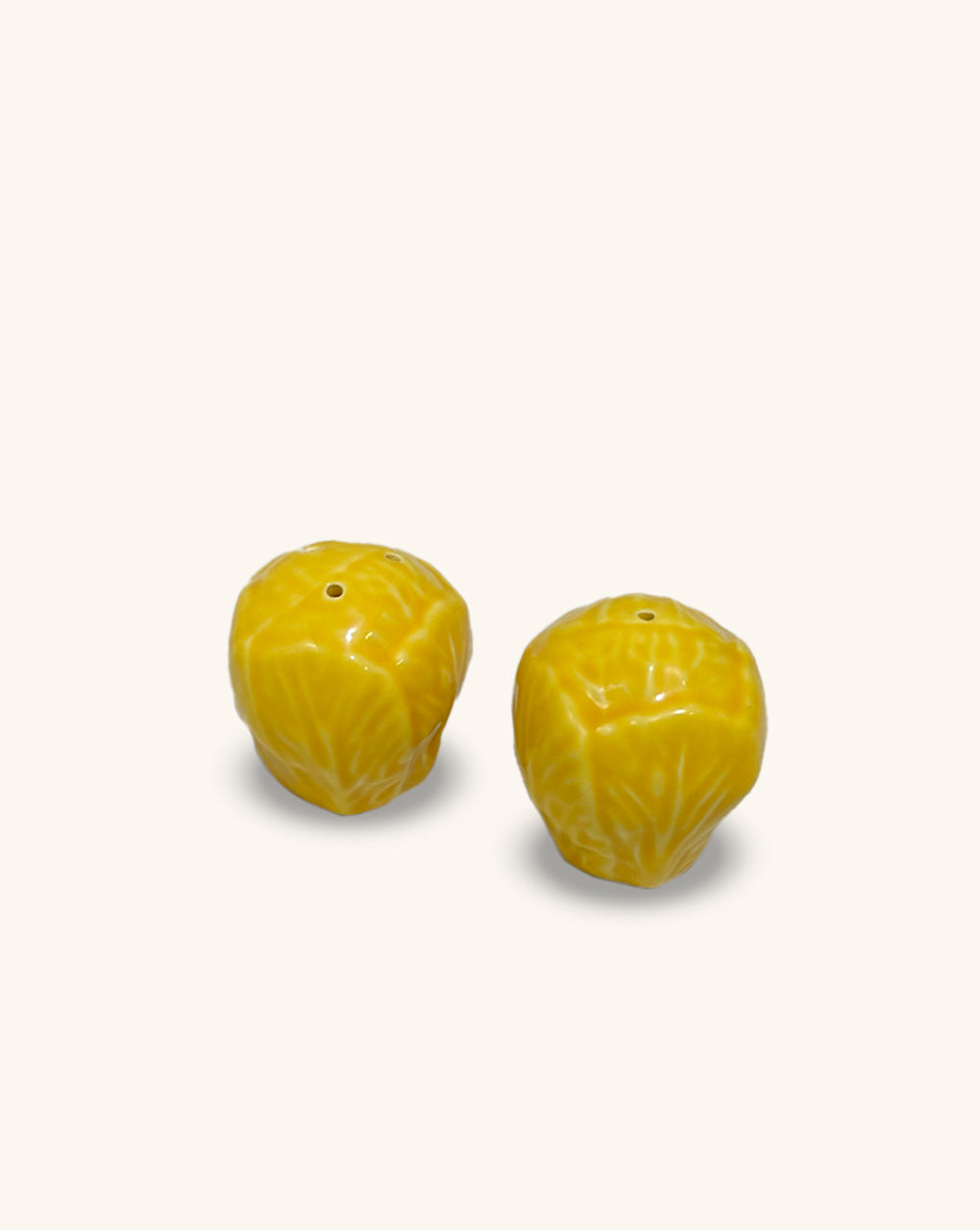 JUEGO DE SALERO Y PIMENTERO DE REPOLLO AMARILLO