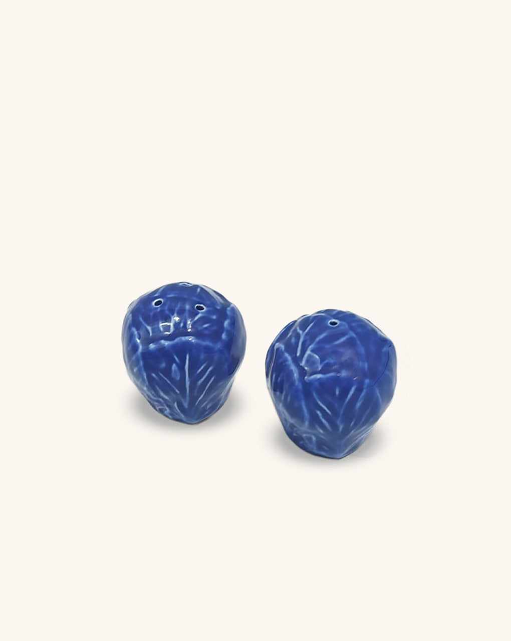 JUEGO DE SALERO Y PIMENTERO DE REPOLLO AZUL COBALTO