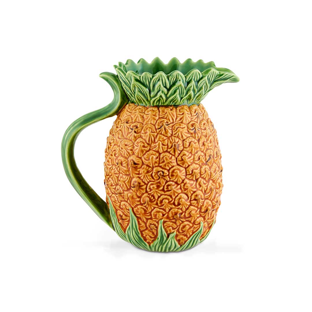 Jarra para agua de cerámica en forma de fruta Piña, marca Bordallo Pinheiro