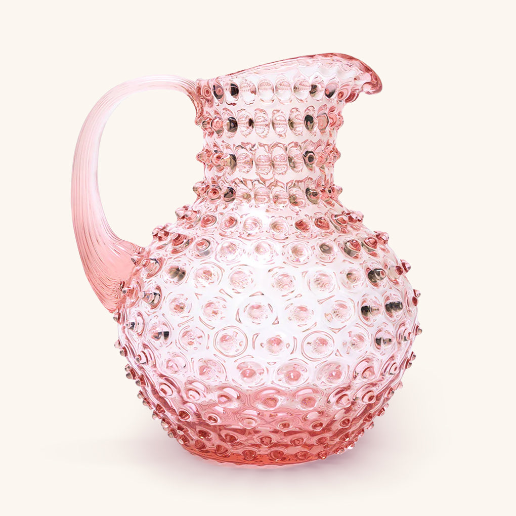 Jarra Hobnail Crystal Rosa