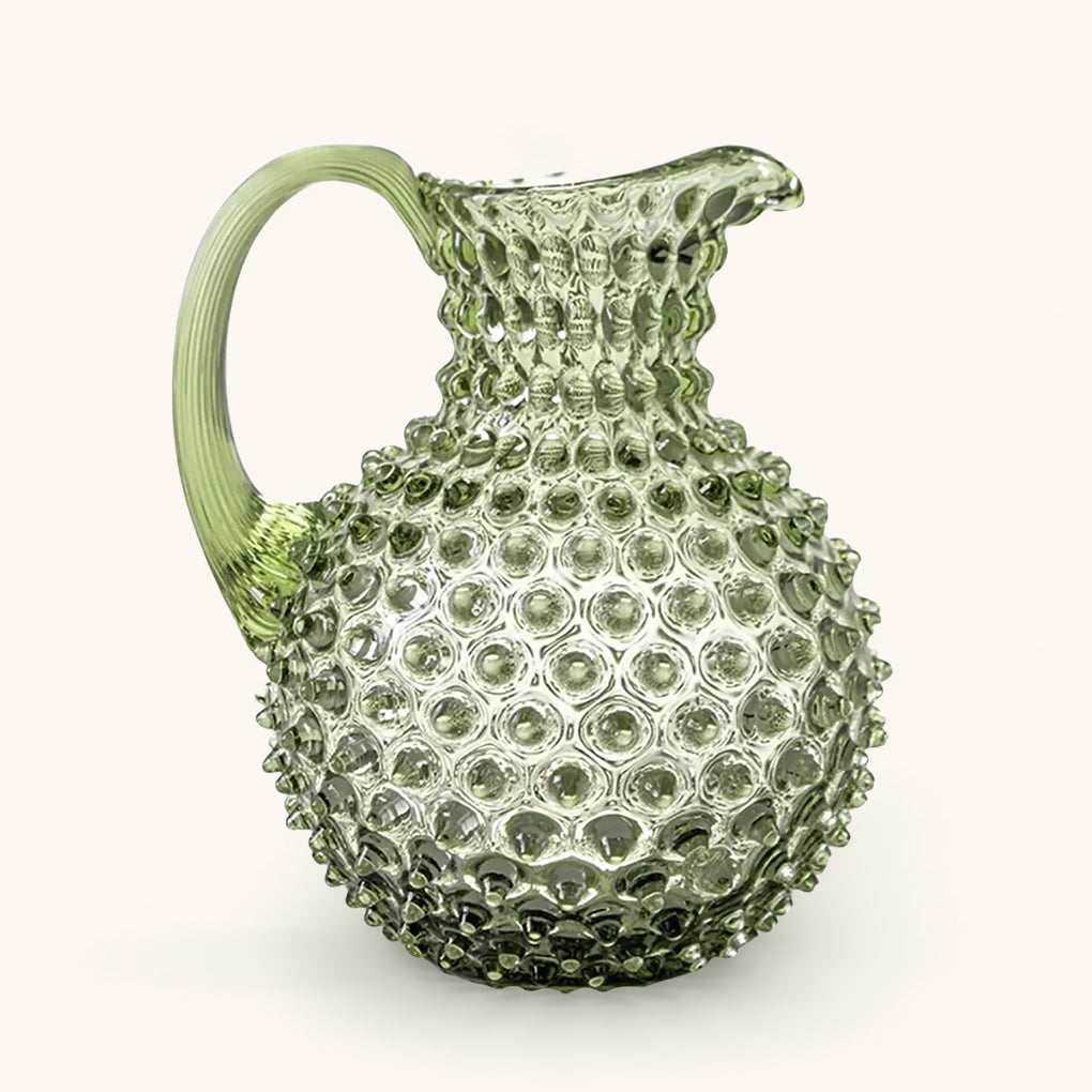 Jarra Hobnail Verde Olivo