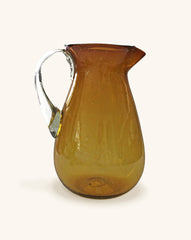 Jarra Paraíso de Vidrio Soplado Artesanal Ámbar