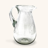 Jarra Paraíso de Vidrio Soplado Artesanal Transparente