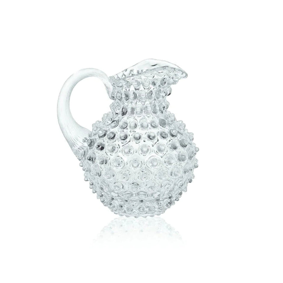 Jarra hobnail mini de cristal de bohemia transparente crystal