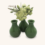 Juego de 3 Floreros de Talavera Verde