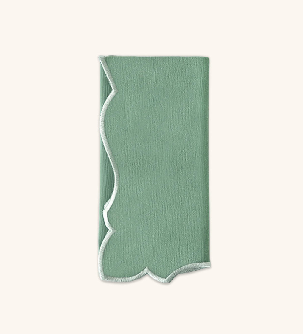 Juego de 4 Servilletas Sandy Verde en Algodón