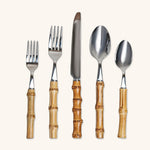 Juego de Cubiertos de Bambú Natural para 4 personas (20 piezas)
