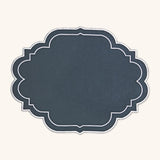 Juego de 4 Manteles Individuales Hannah Midnight Blue con Doble Orilla Bordada