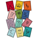 Set Completo de Cocteleras Lotería con Bordado Negro en Algodón de Colores, set con 12