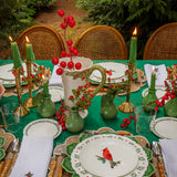 Platos de Ensalada con Cardenal Rojo, set de 4