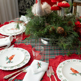 Platos de Ensalada con Cardenal Rojo, set de 4