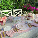 Platos para Ensalada Rosa con Pajarito, set de 4