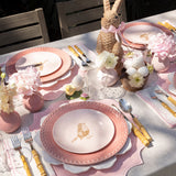 Platos para Ensalada Rosa con Pajarito, set de 4