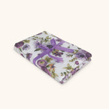 Mantel Rectangular para Mesa de 3.50 x 2.50 en Algodon de Flores Lila y Morado