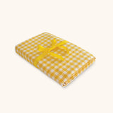 Mantel Rectangular para Mesa de 3.50 x 2.50 en Algodon de Cuadros Amarillos