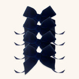 MOÑO AZUL MARINO DE TERCIOPELO DE 22 MM