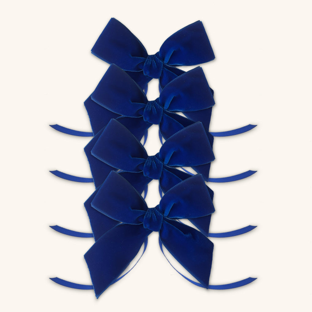 MOÑO AZUL MARINO DE TERCIOPELO DE 22 MM
