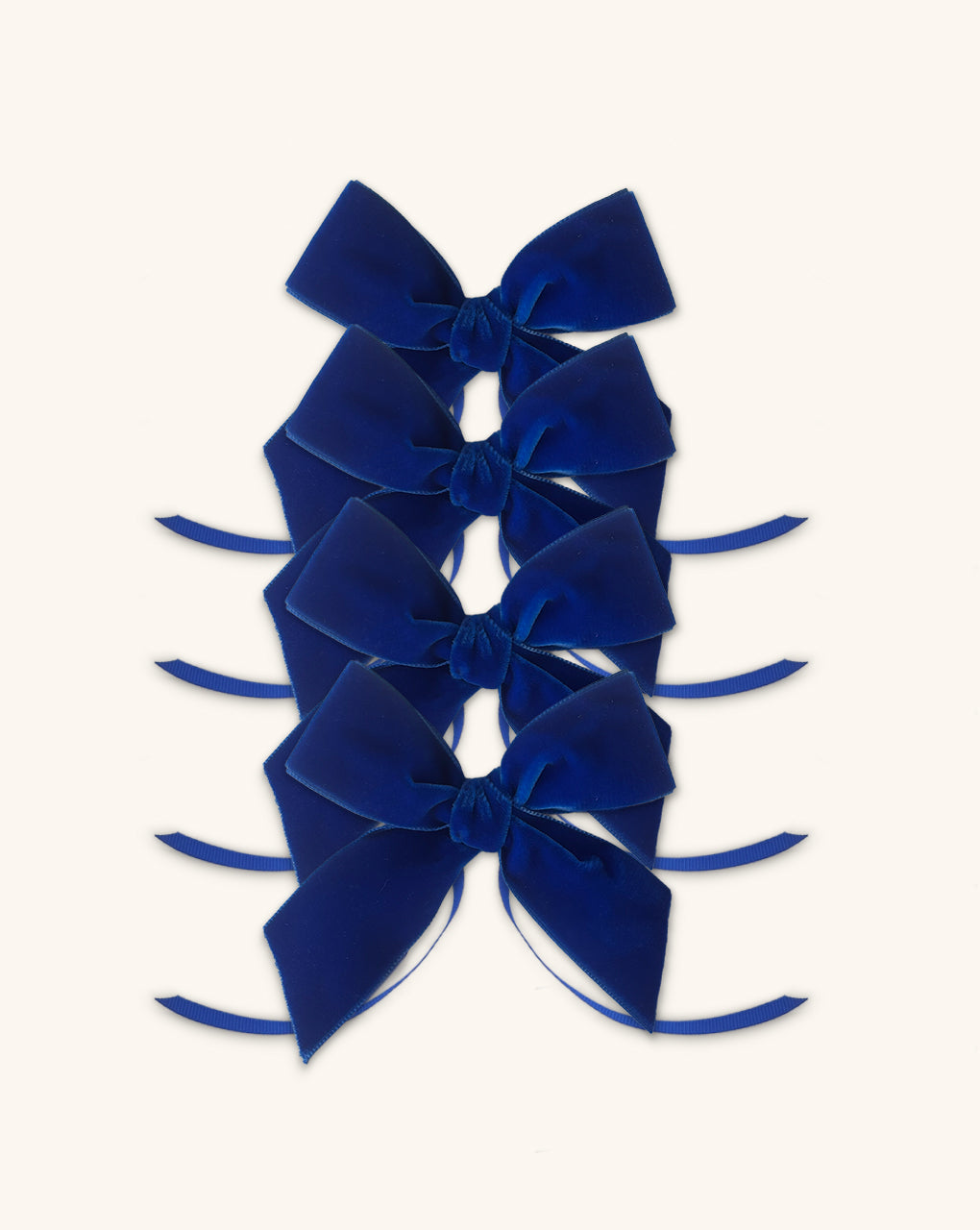 Set 4 Servilleteros Moño de Terciopelo Azul Rey 36mm. – ZASH Store