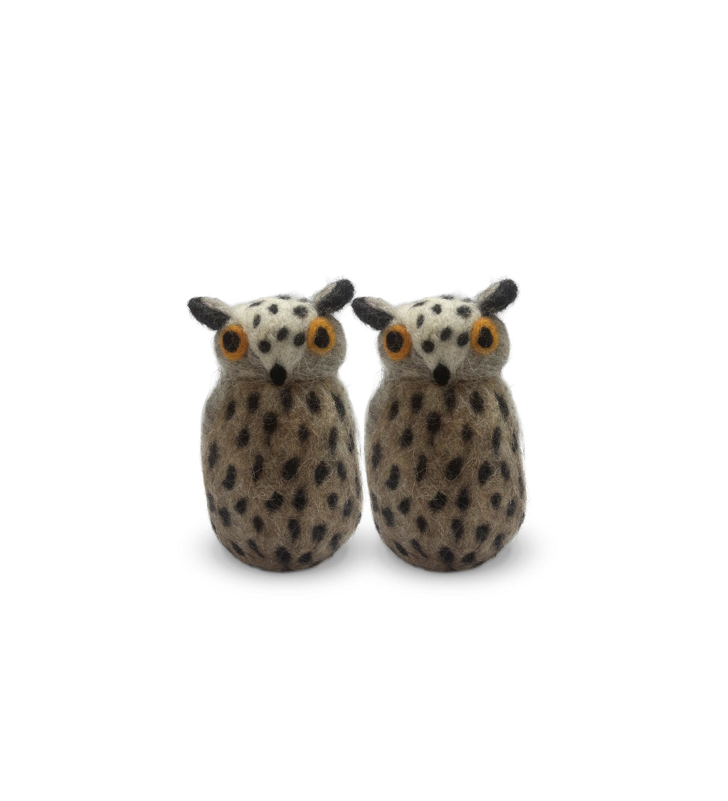 Pareja de búhos de decoración de felpa, marca Zash