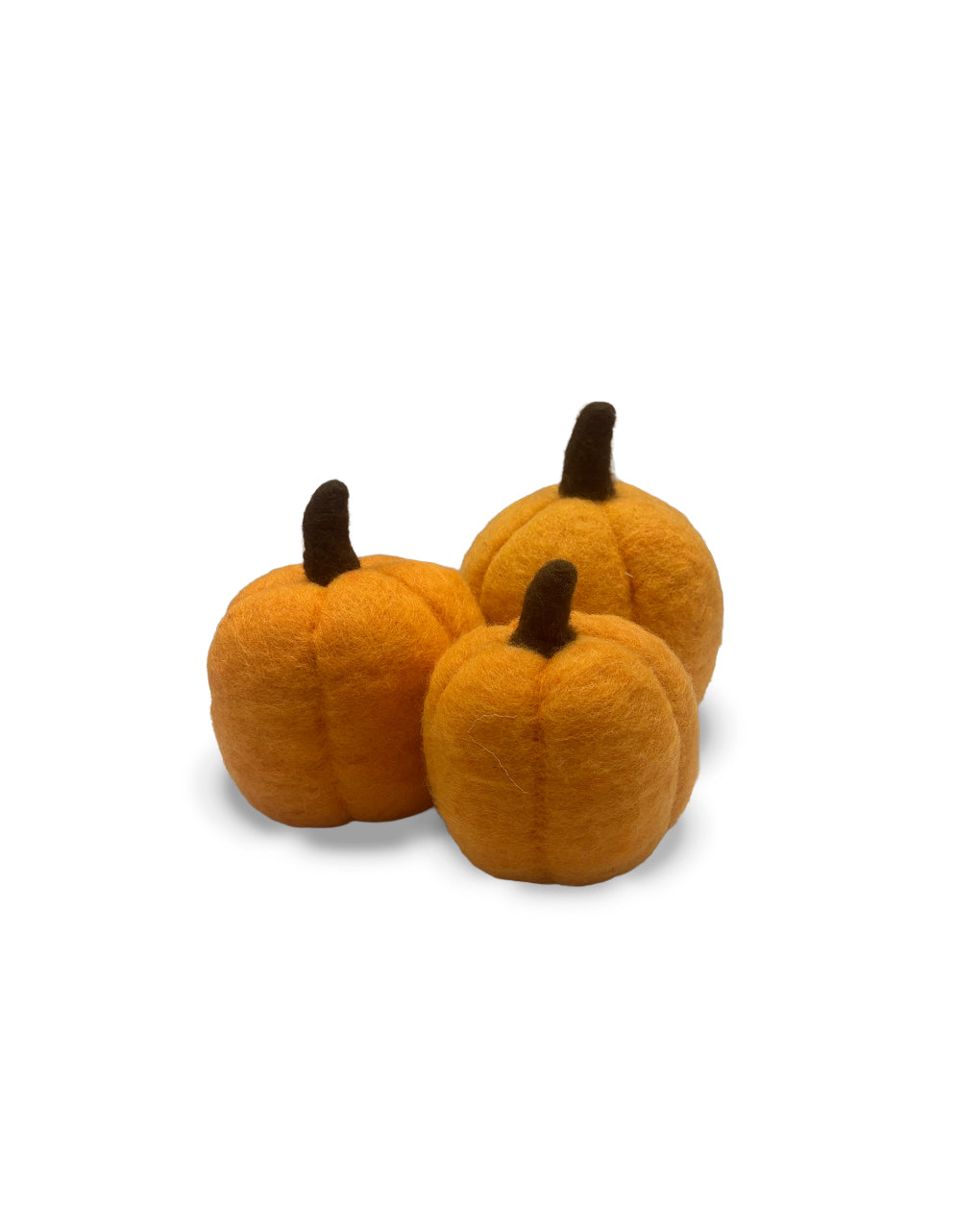 Set de 3 calabazas de decoración de diferentes tamaños de felpa, marca Zash