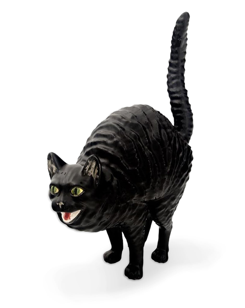 Gato negro decorativo de cerámica marca Bordallo Pinheiro