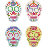 Servilletas cocteleras en forma de calaveritas de azúcar de colores, marca Zash
