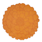 Individuales en forma de flor de cempasúchil naranja, marca Zash